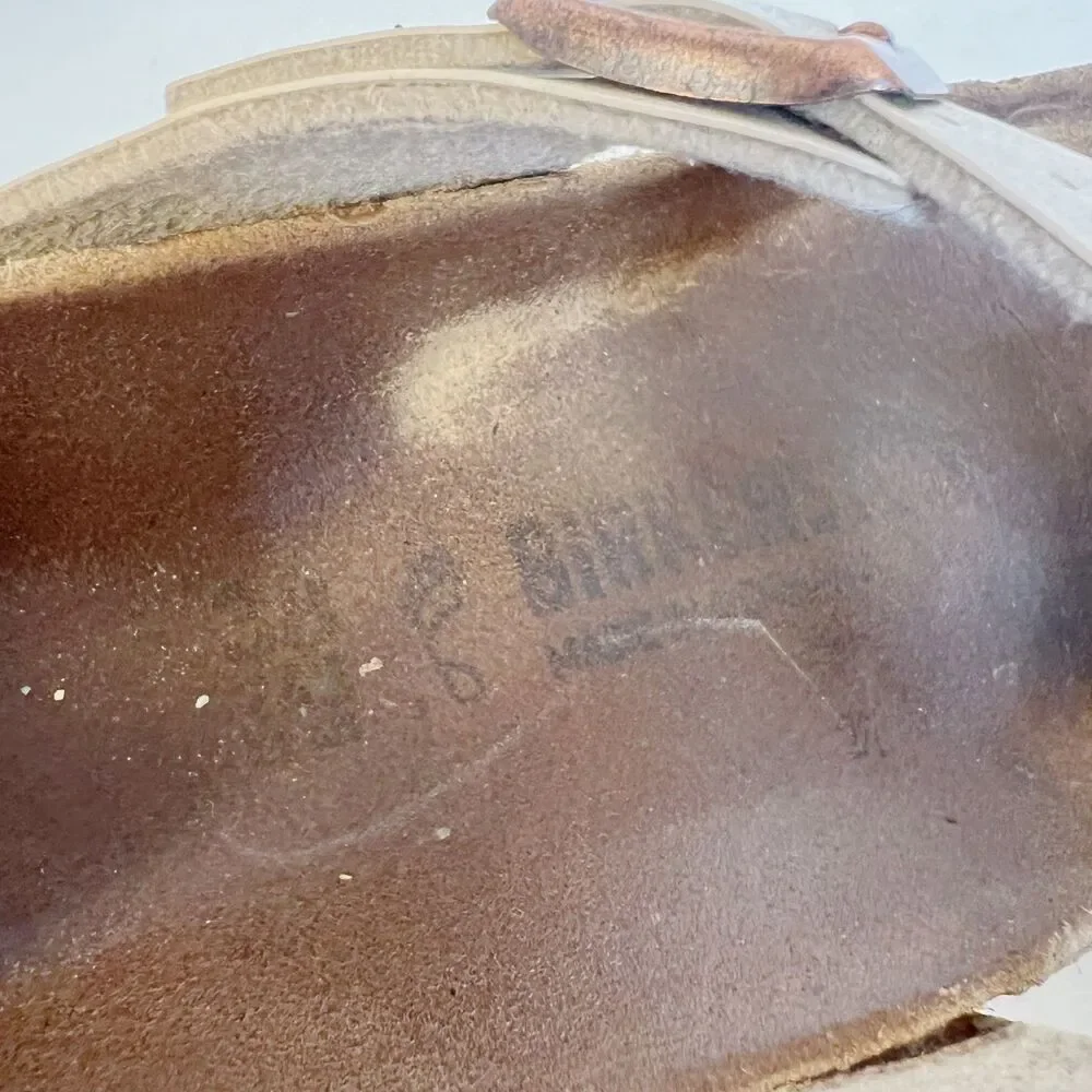 Birkenstock Giza Sandals in Graceful Pearl White Flip Flops Size 7-7.5 - Picture 2 of 8